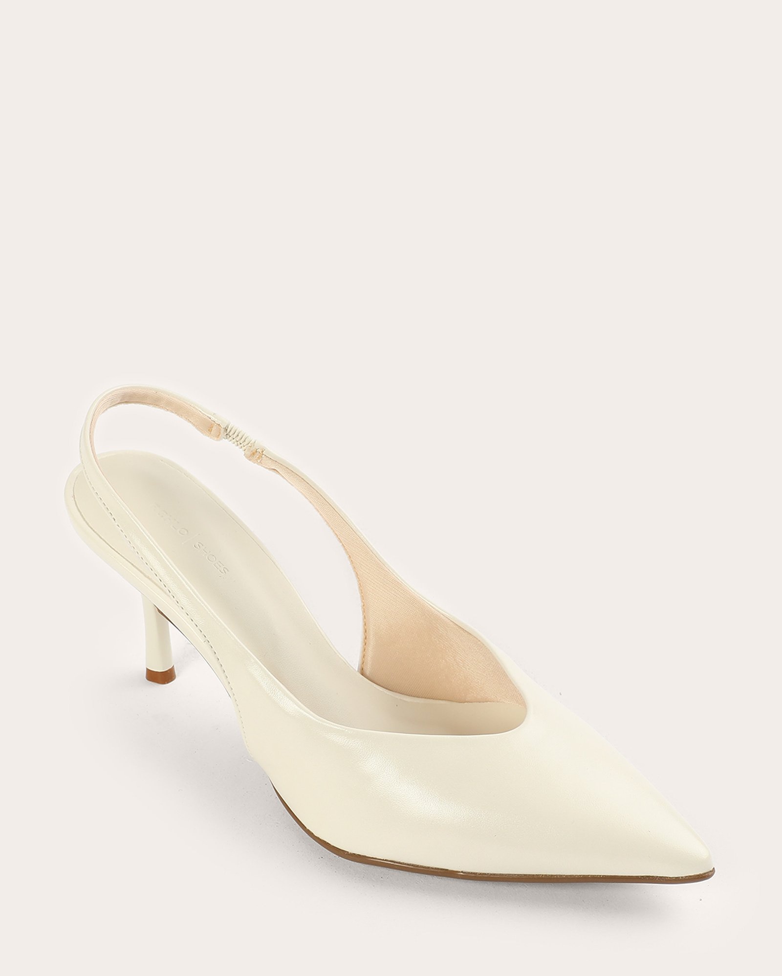 Sapato scarpin slingback bico fino - Off-white