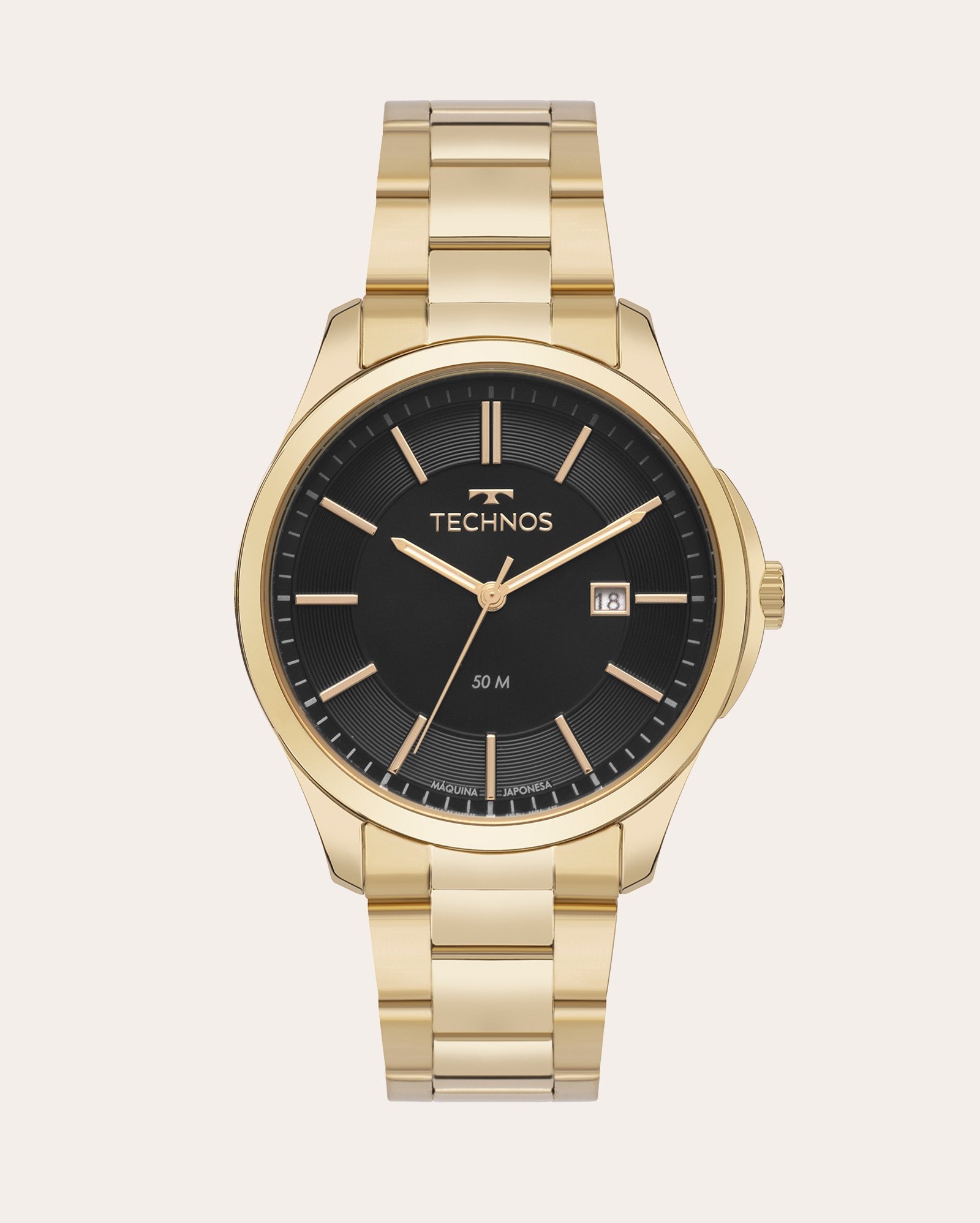 Relógio analógico masculino 2115TWR 1D dourado | Technos