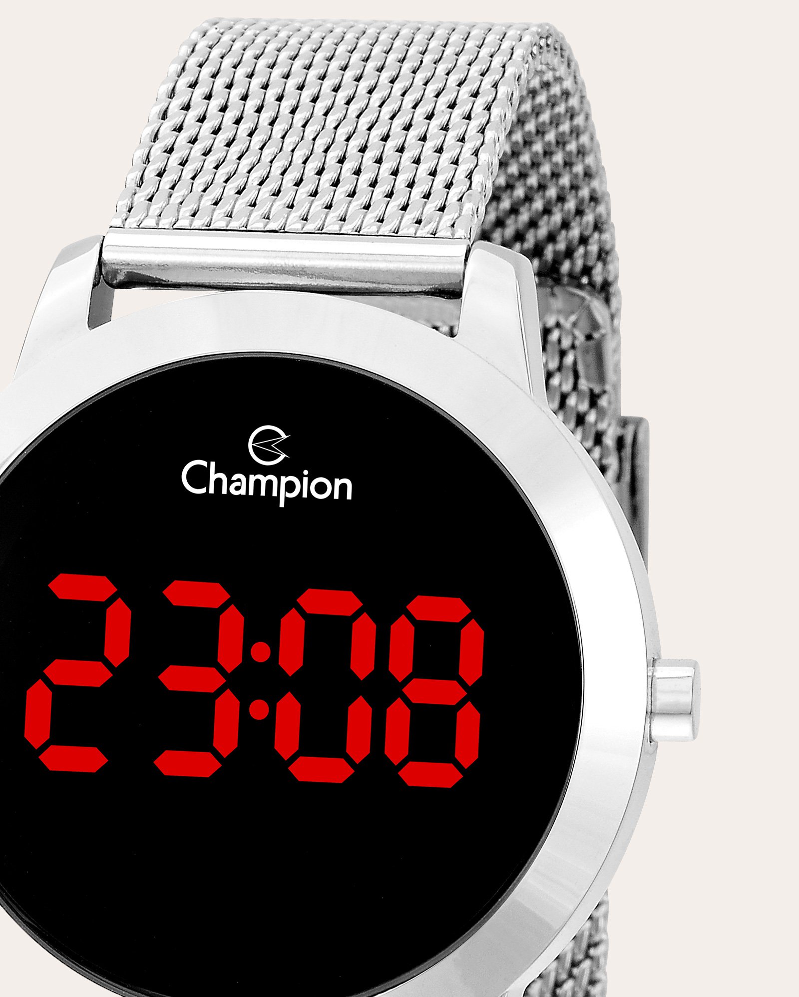 Relógio digital masculino CH40106T prata | Champion