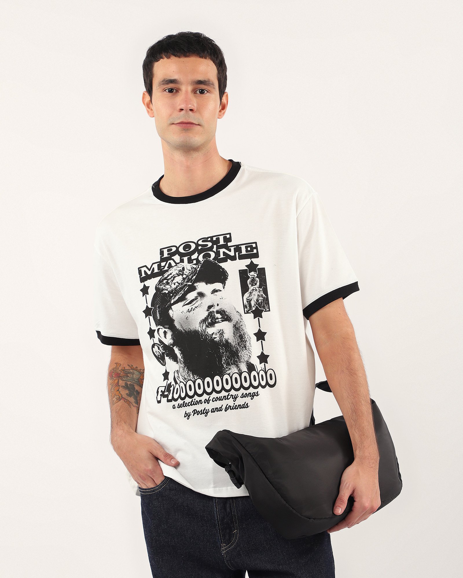 Camiseta masculina country songs - branca | Post Malone