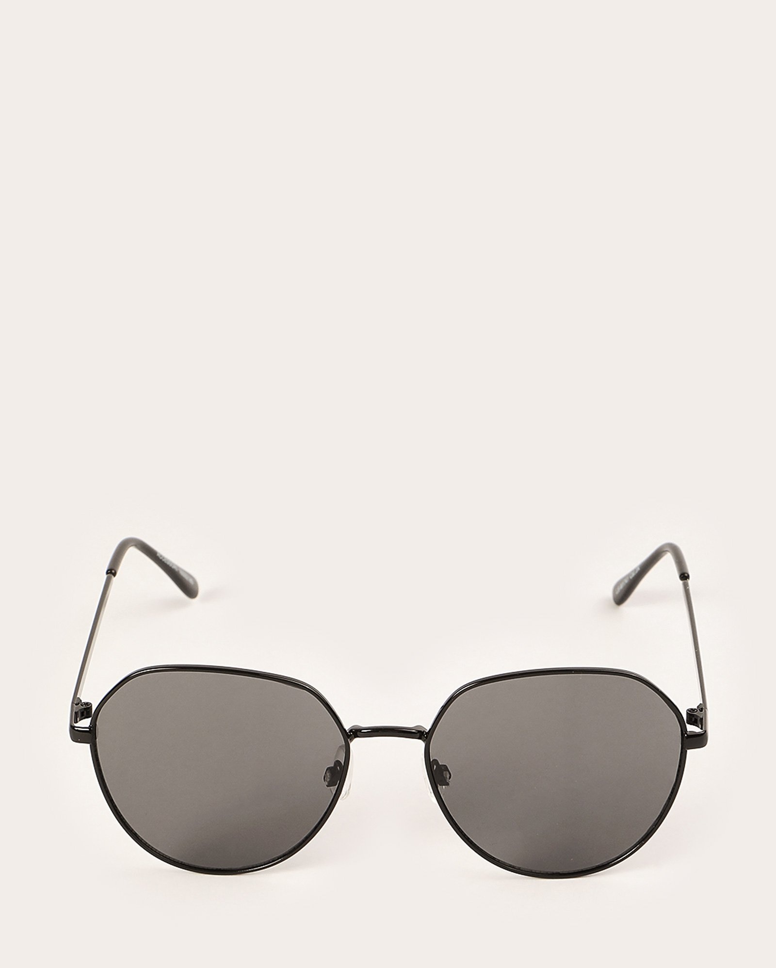 Óculos de sol masculino hexagonal - preto