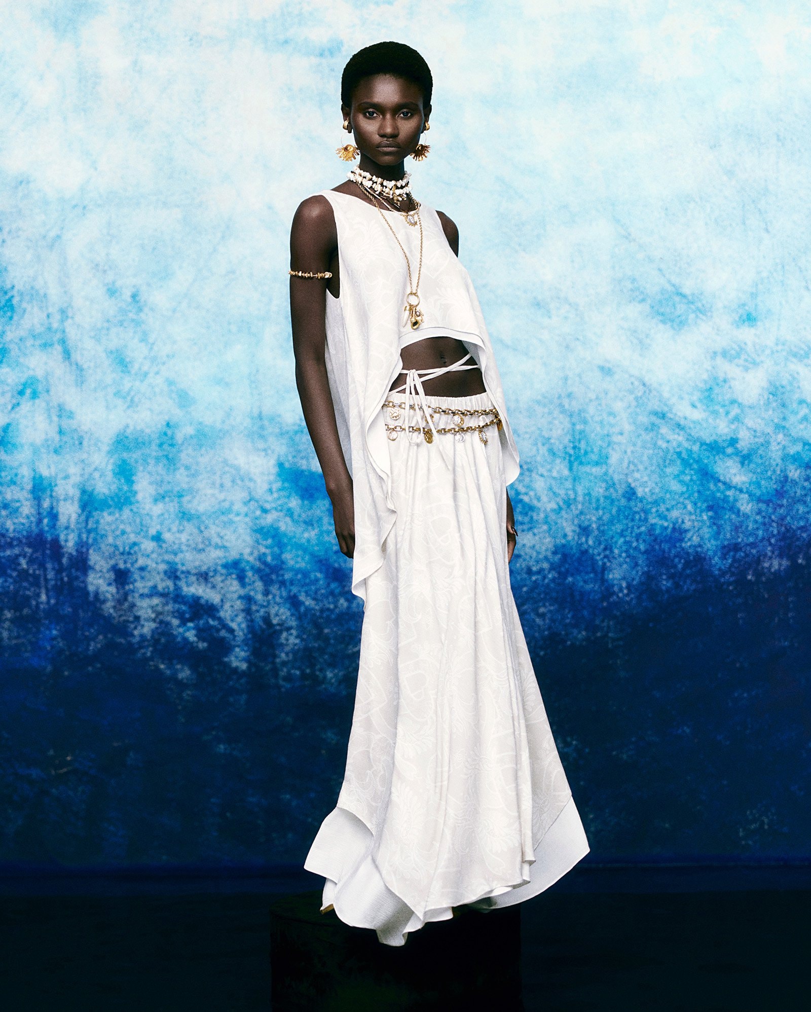 Saia com amarração Helô Rocha - off-white