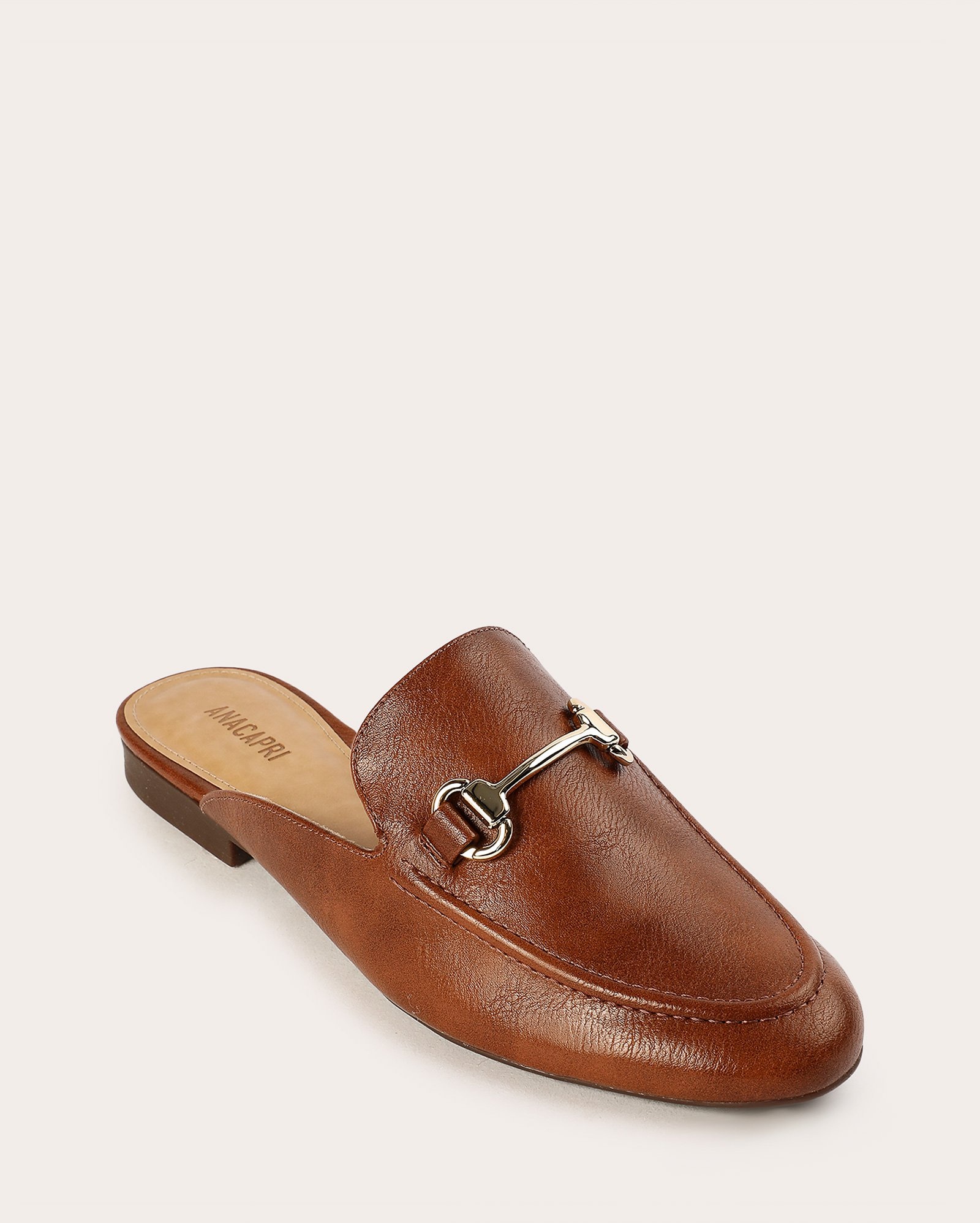 Sapato mule feminino com bridão - Marrom Claro | Anacapri