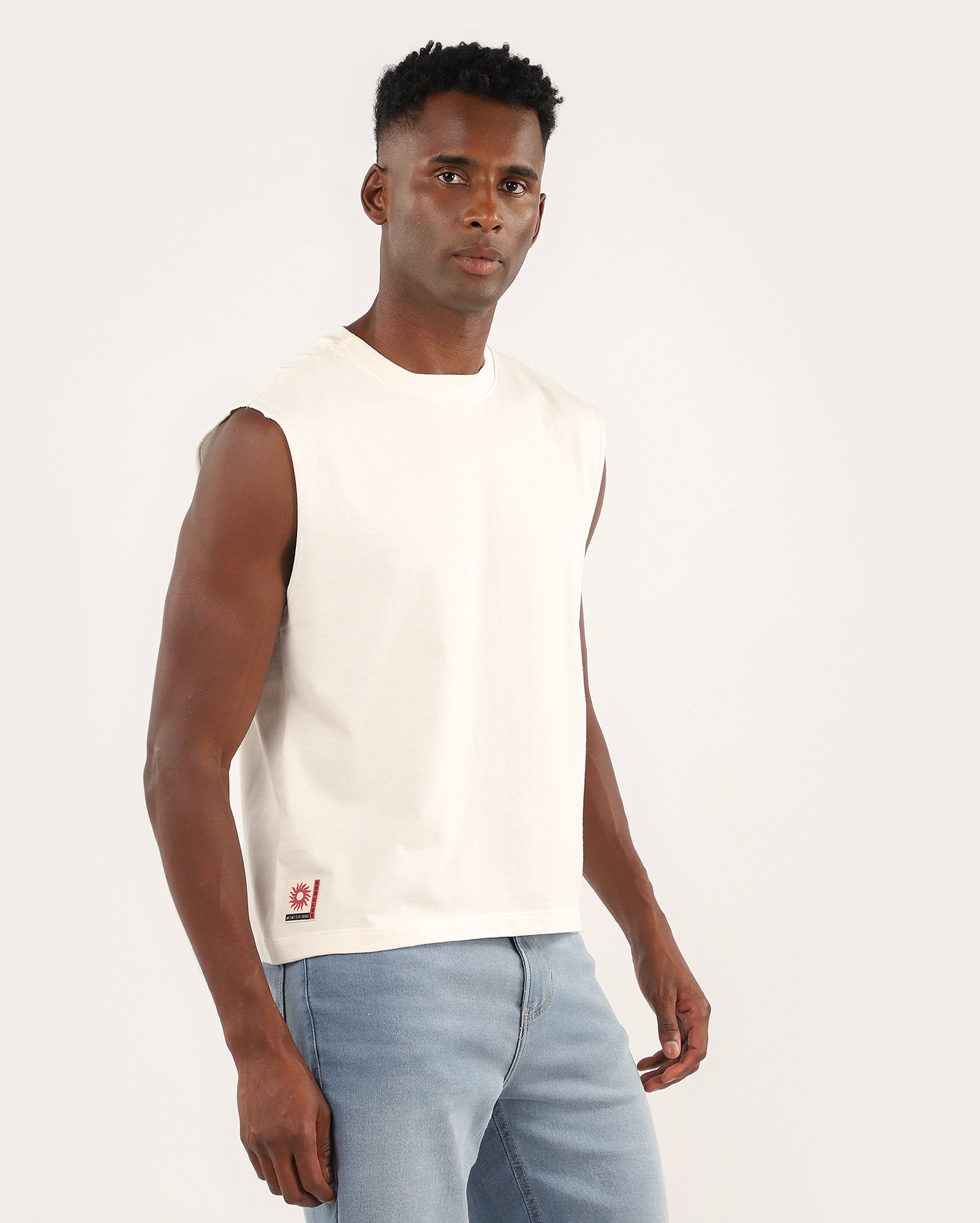 Regata masculina machão boxy sun club - off-white