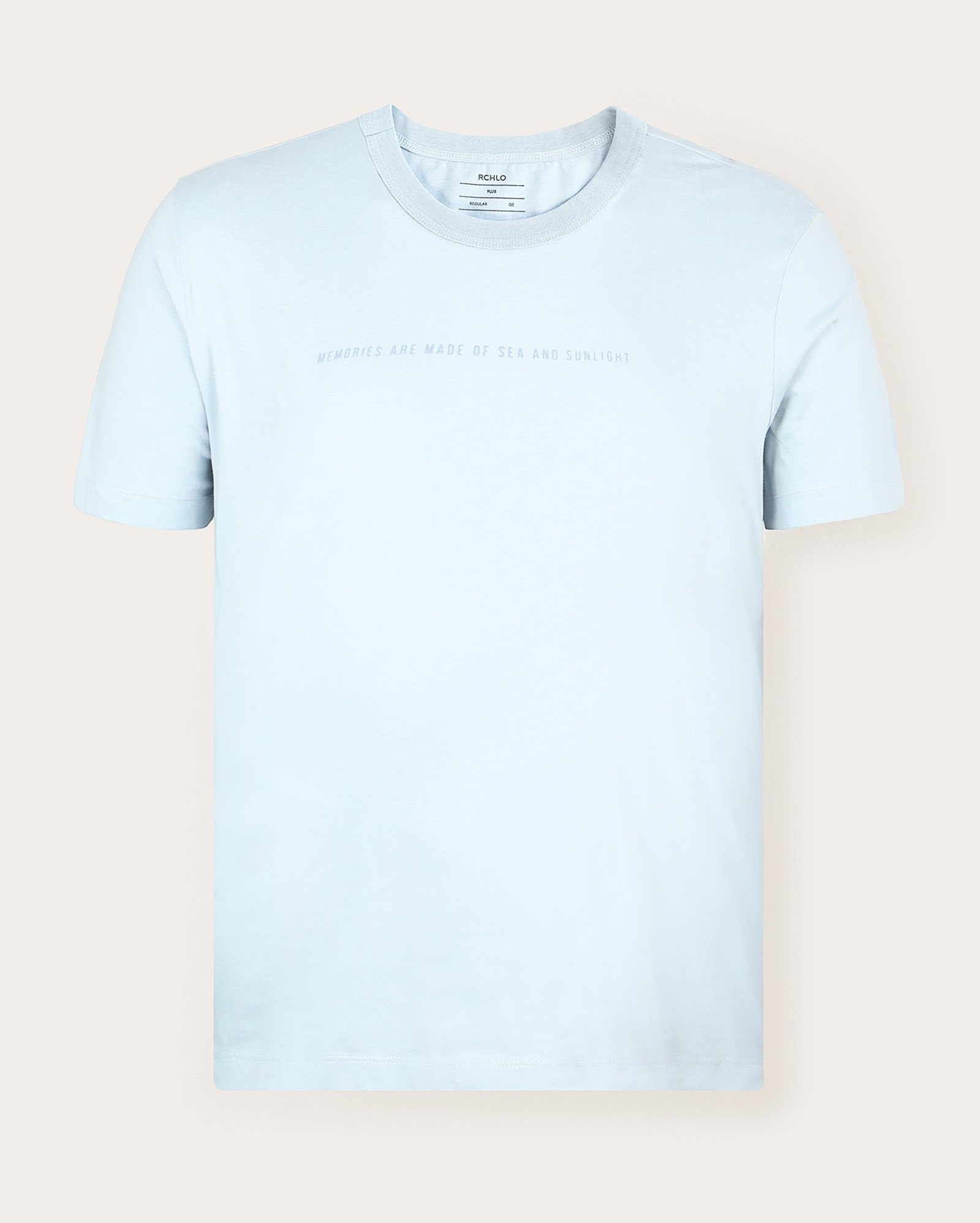 Camiseta plus size masculina básica com estampa - azul