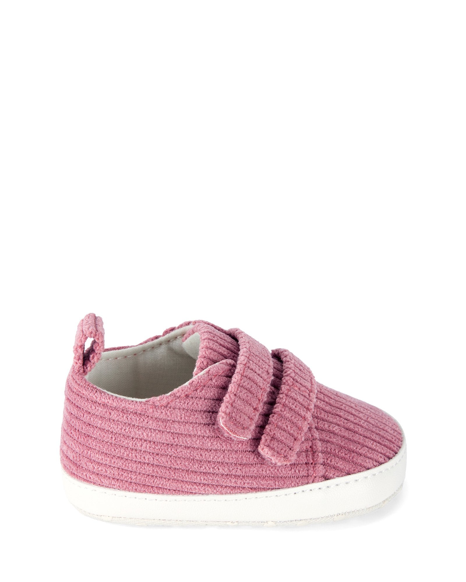 Sapato bebê cano baixo com veludo cotelê rosa | Carter's