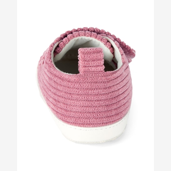 Sapato bebê cano baixo com veludo cotelê rosa | Carter's