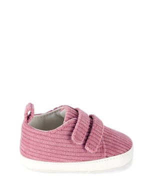 Sapato bebê cano baixo com veludo cotelê rosa | Carter's