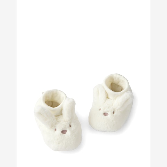 Pantufa bebê peluciada coelhinho com orelha branca | Carter's
