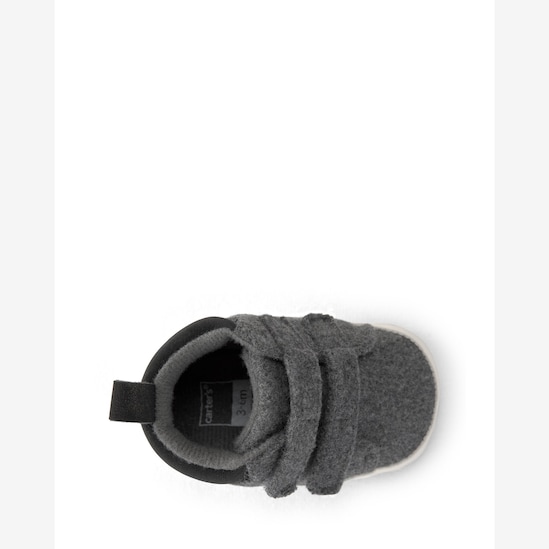 Tênis bebê em tira fita dupla aderente - cinza | Carter's