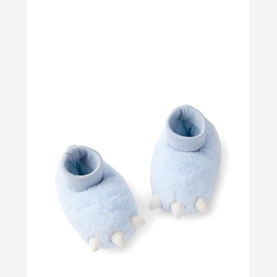 Pantufa bebê peluciada patinhas azul | Carter's