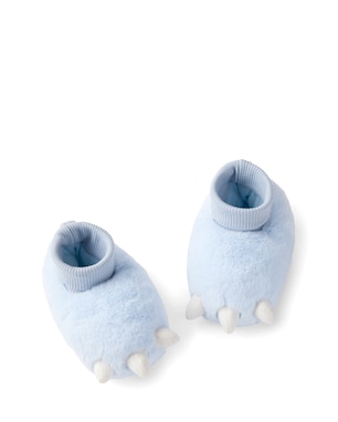 Pantufa bebê peluciada patinhas azul | Carter's