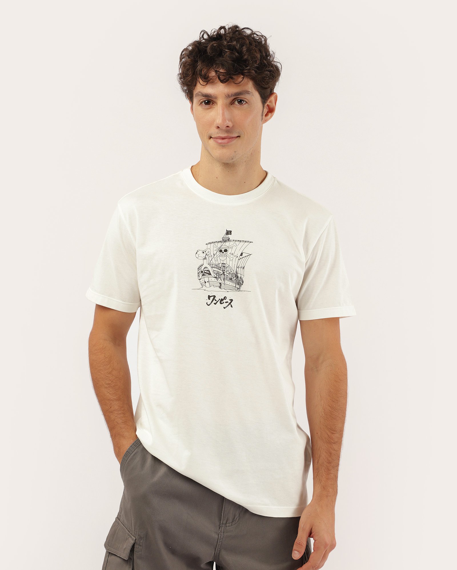 Camiseta masculina Going Merry - branca | One Piece