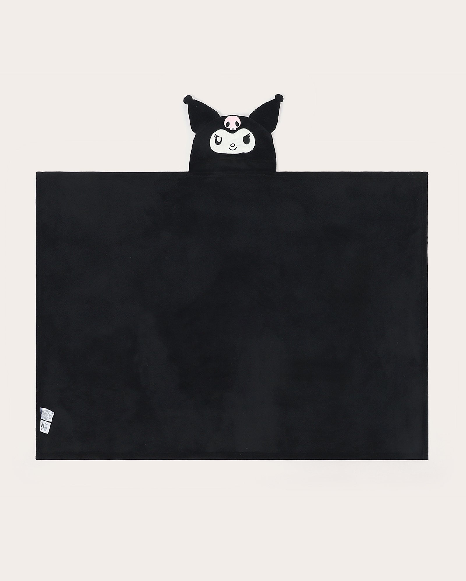 Manta infantil com capuz Kuromi - preta | Casa Riachuelo