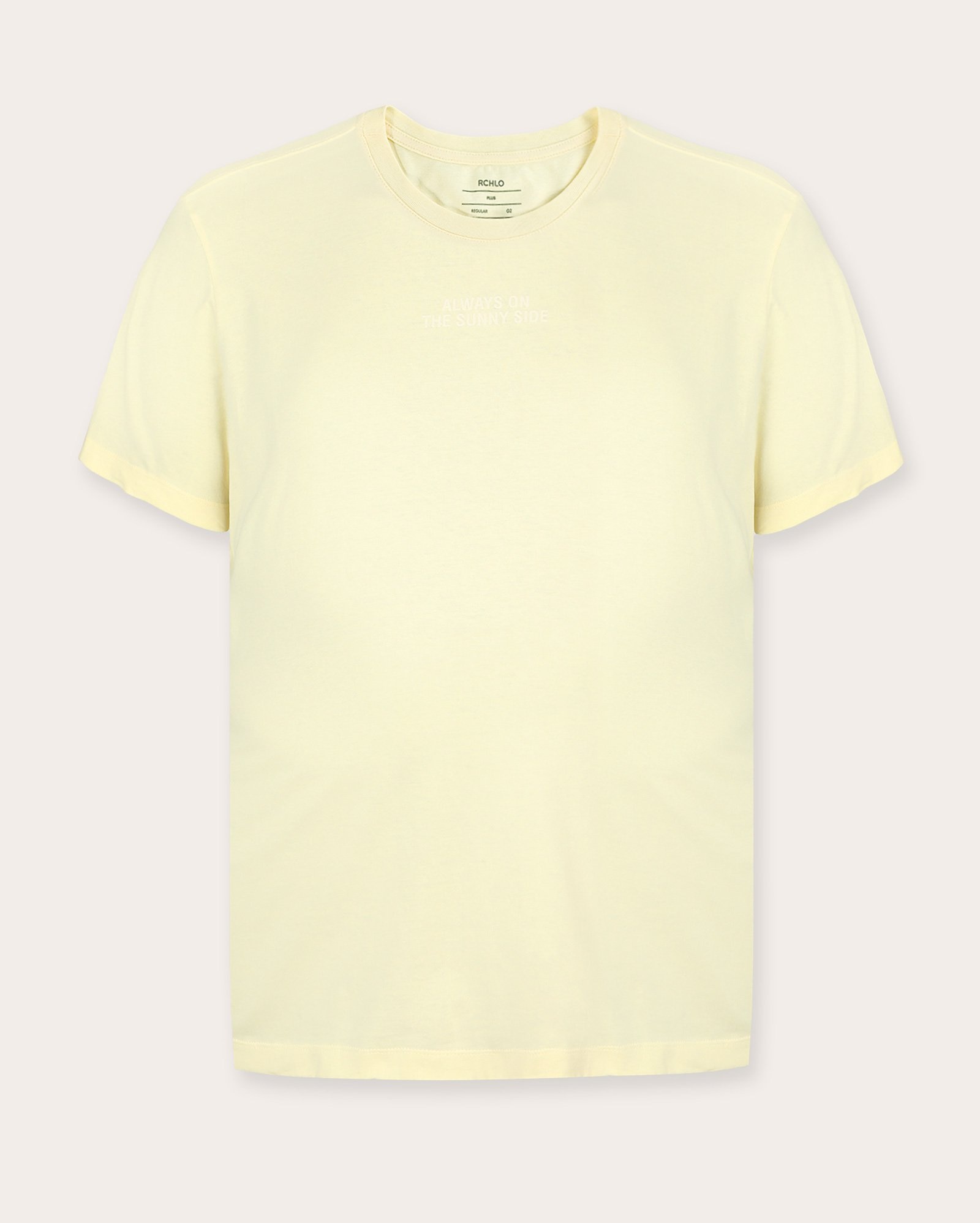 Camiseta plus size masculina básica Sunny side - amarela