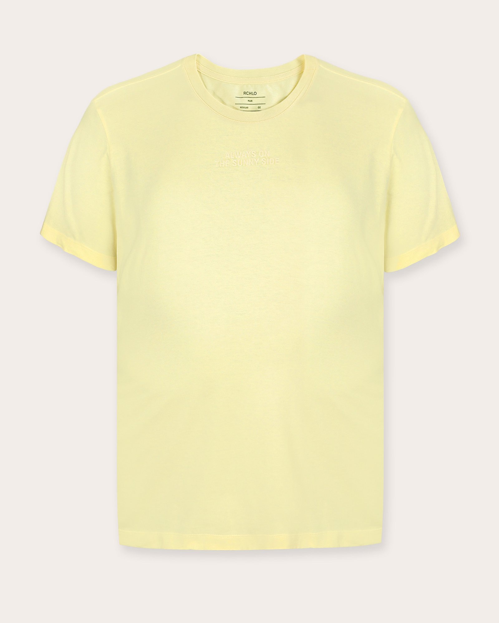 Camiseta plus size masculina básica Sunny side - amarela