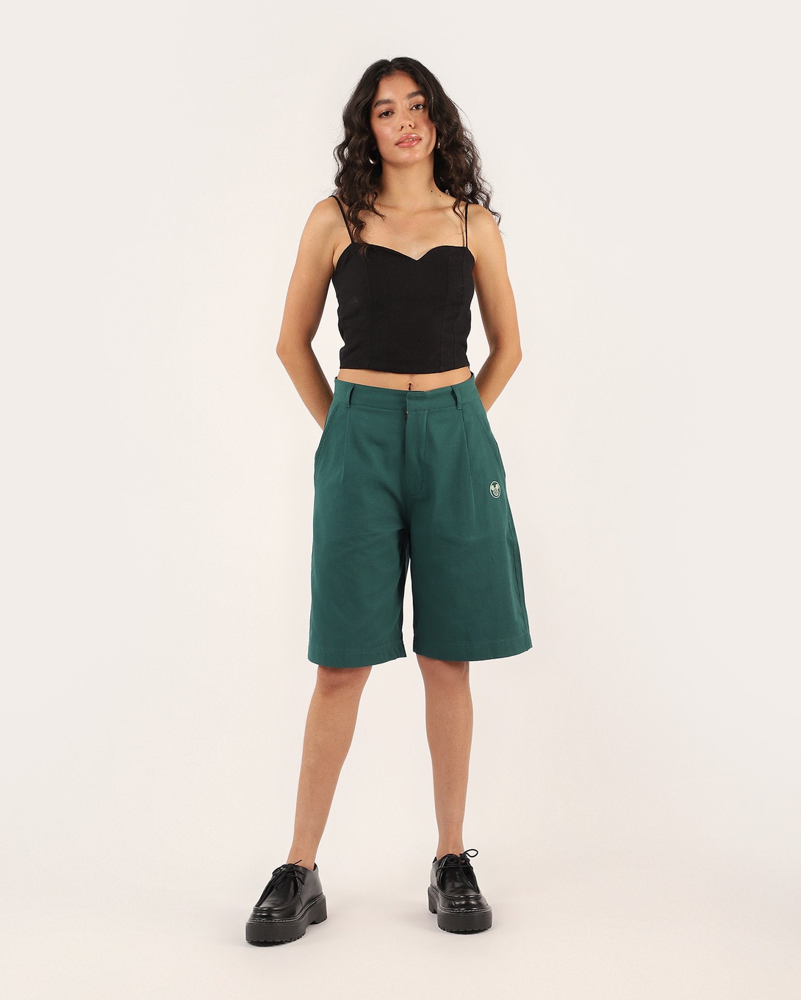 Bermuda feminina Mickey Mouse - verde | FANLAB