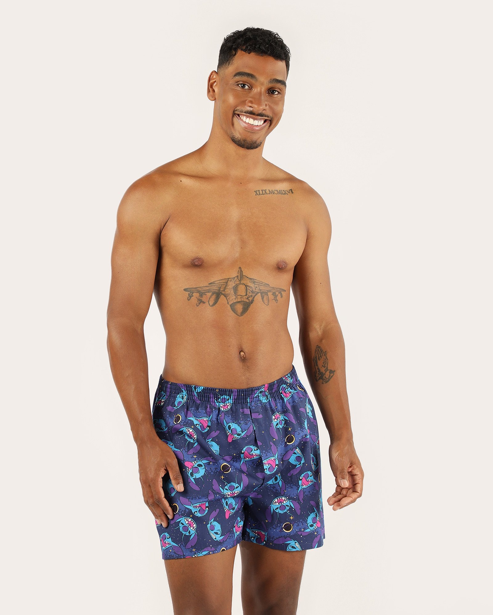 Cueca samba canção estampada Stitch - azul | Disney