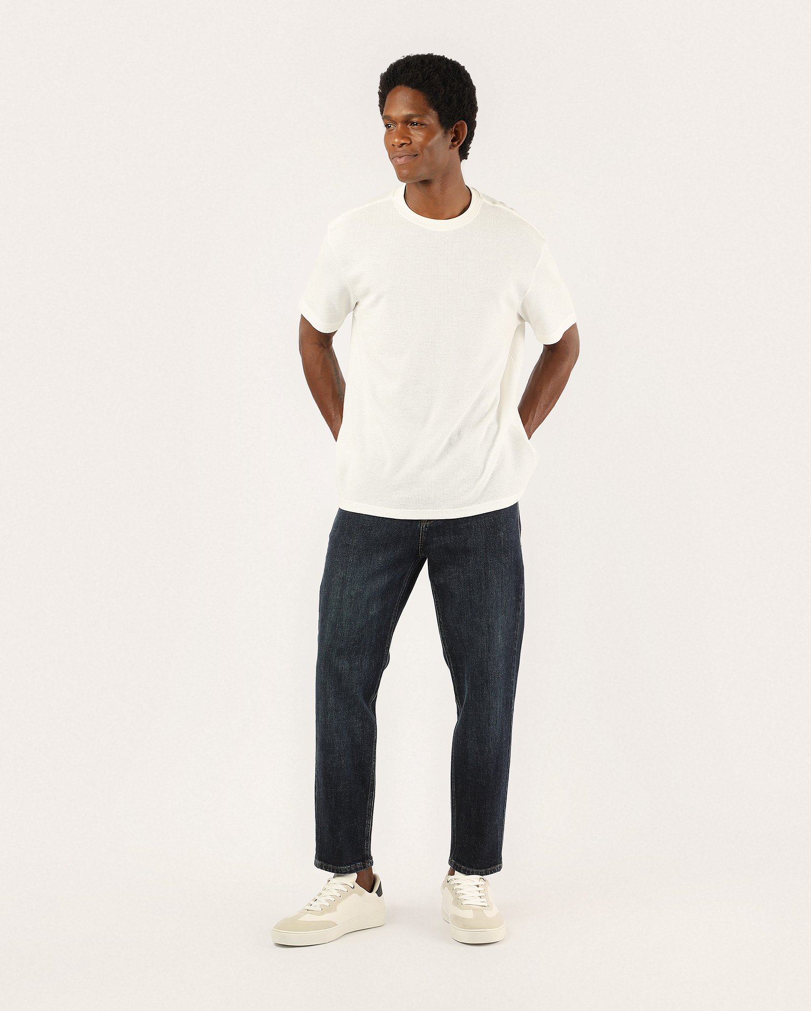 Calça jeans masculina tapered - denim escuro | Pool Jeans