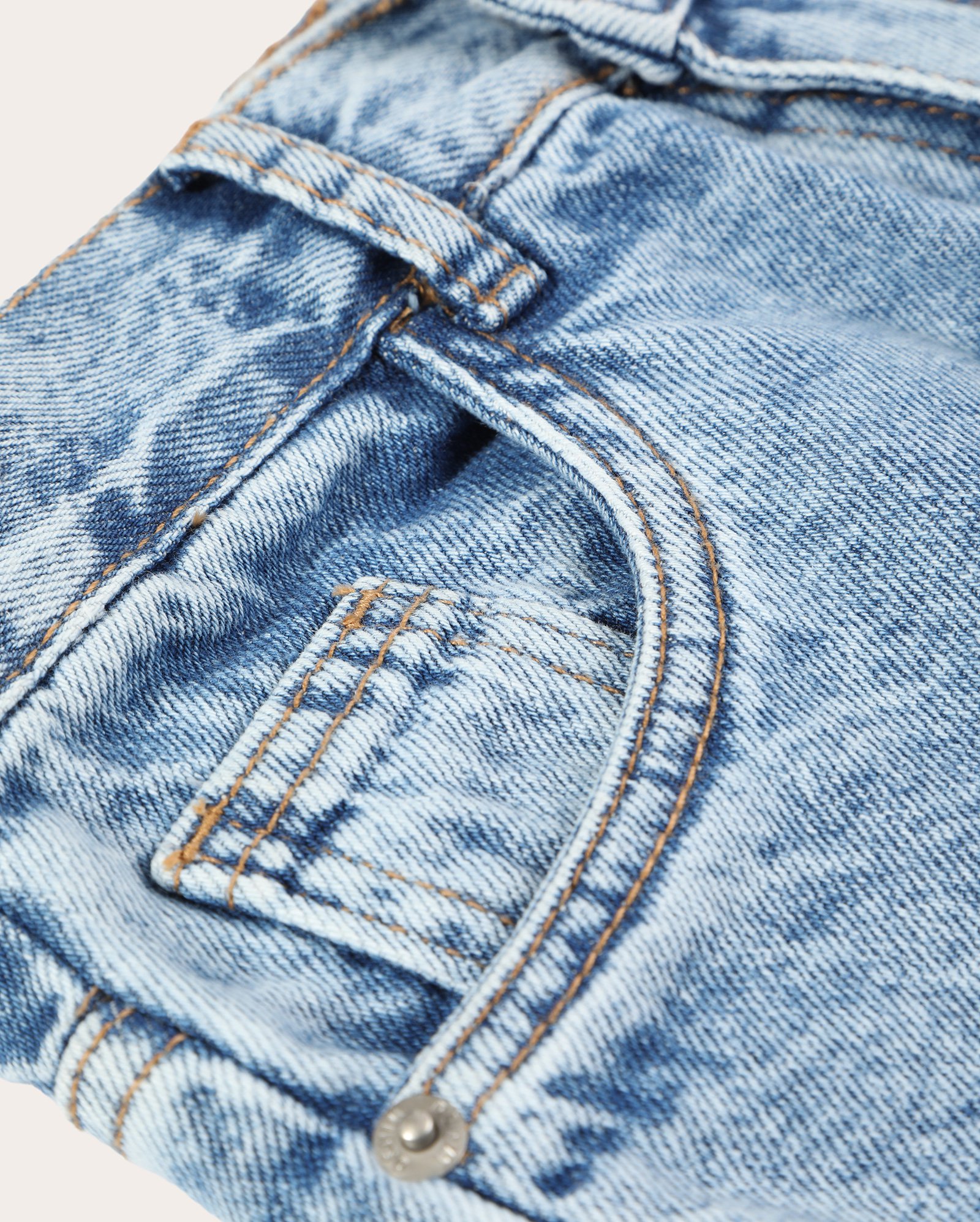 Calça jeans juvenil wide leg destroyed  - denim médio
