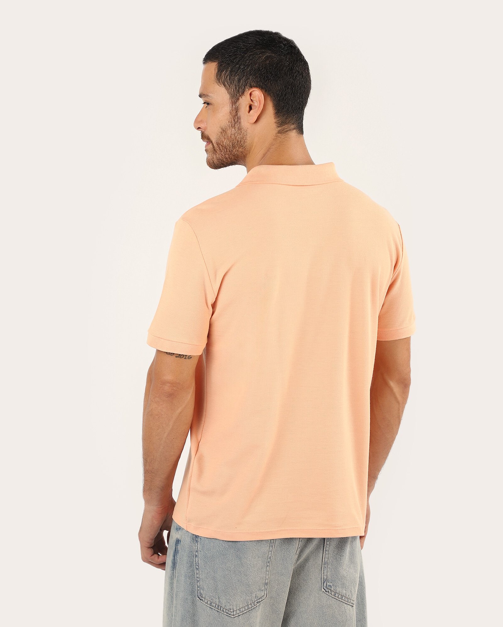 Polo masculina Pool Legacy regular piquet - Laranja Claro — foto 4