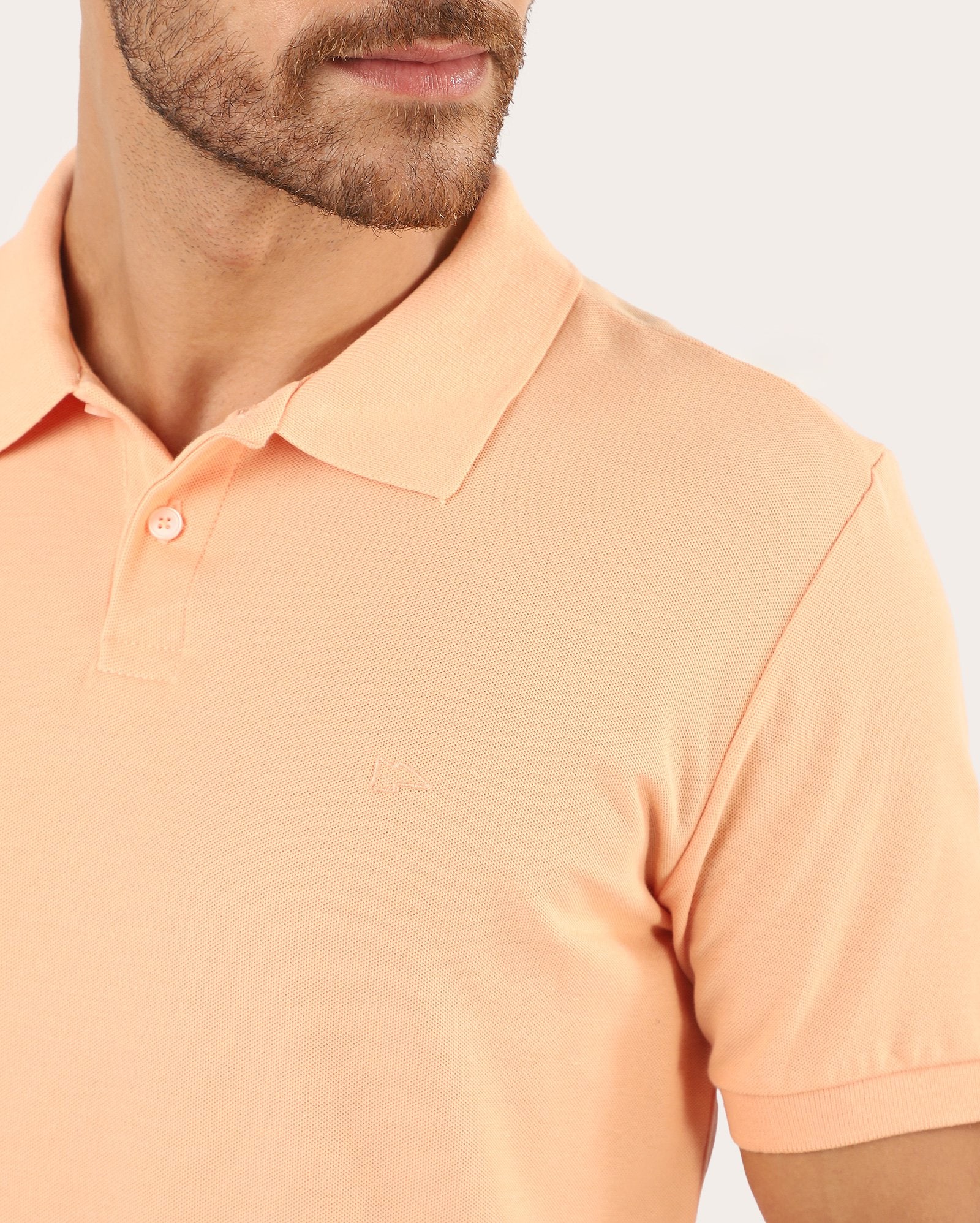 Polo masculina Pool Legacy regular piquet - Laranja Claro — foto 3