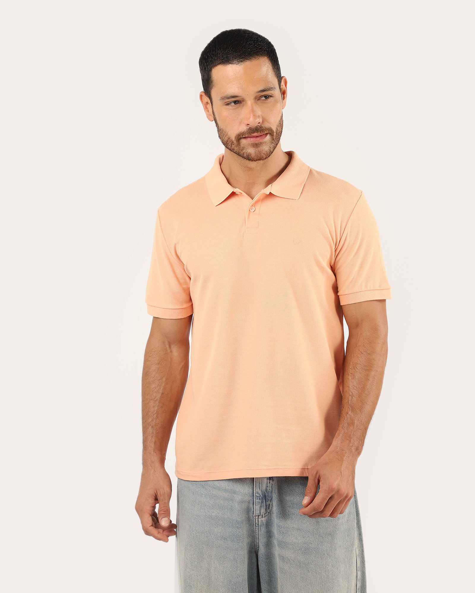 Polo masculina Pool Legacy regular piquet - Laranja Claro