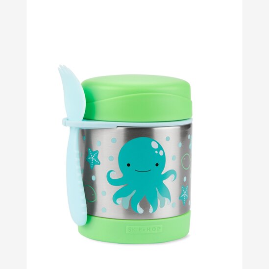 Pote térmico infantil flip zoo com talher polvo multicor | Skip Hop