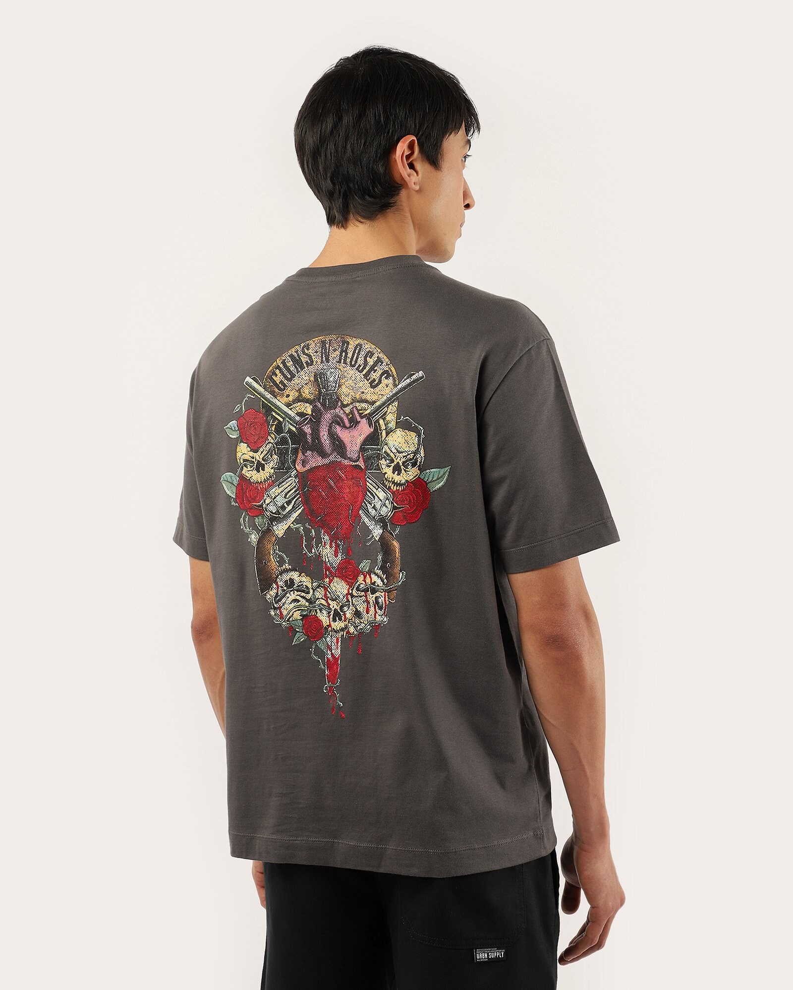GUNS N' ROSES Tシャツ 2011 チャコールグレー Buy Charcoal Grey Guns N' Roses Regular Fit Band Graphic Print T