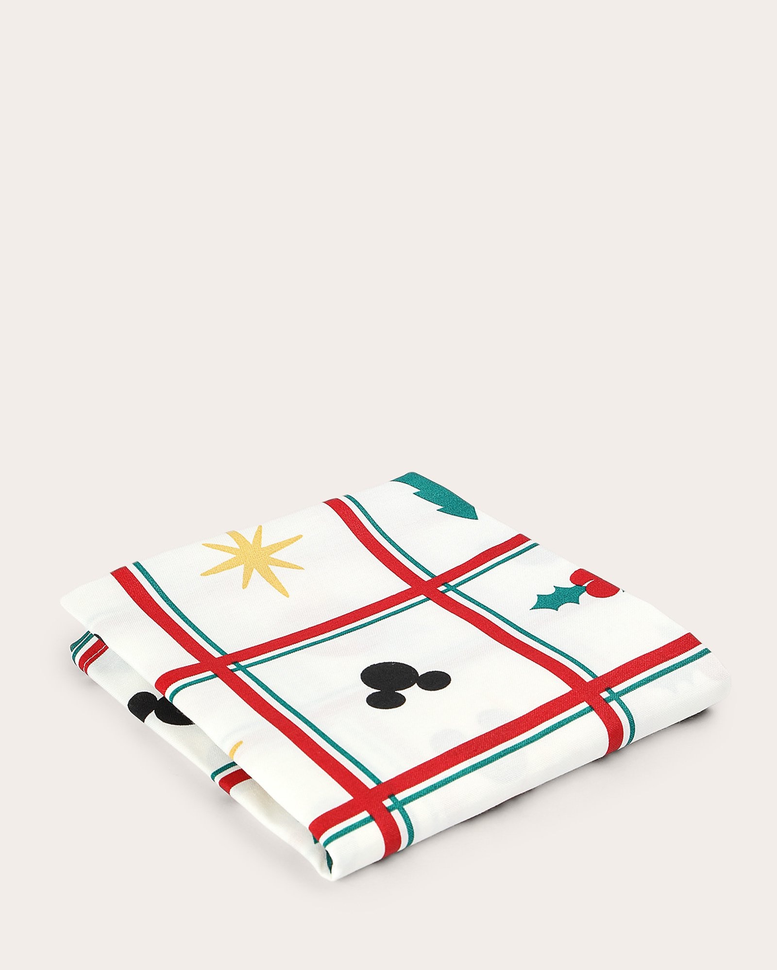 Toalha de mesa quadrada natalina Mickey 78x78cm - branca | Casa Riachuelo