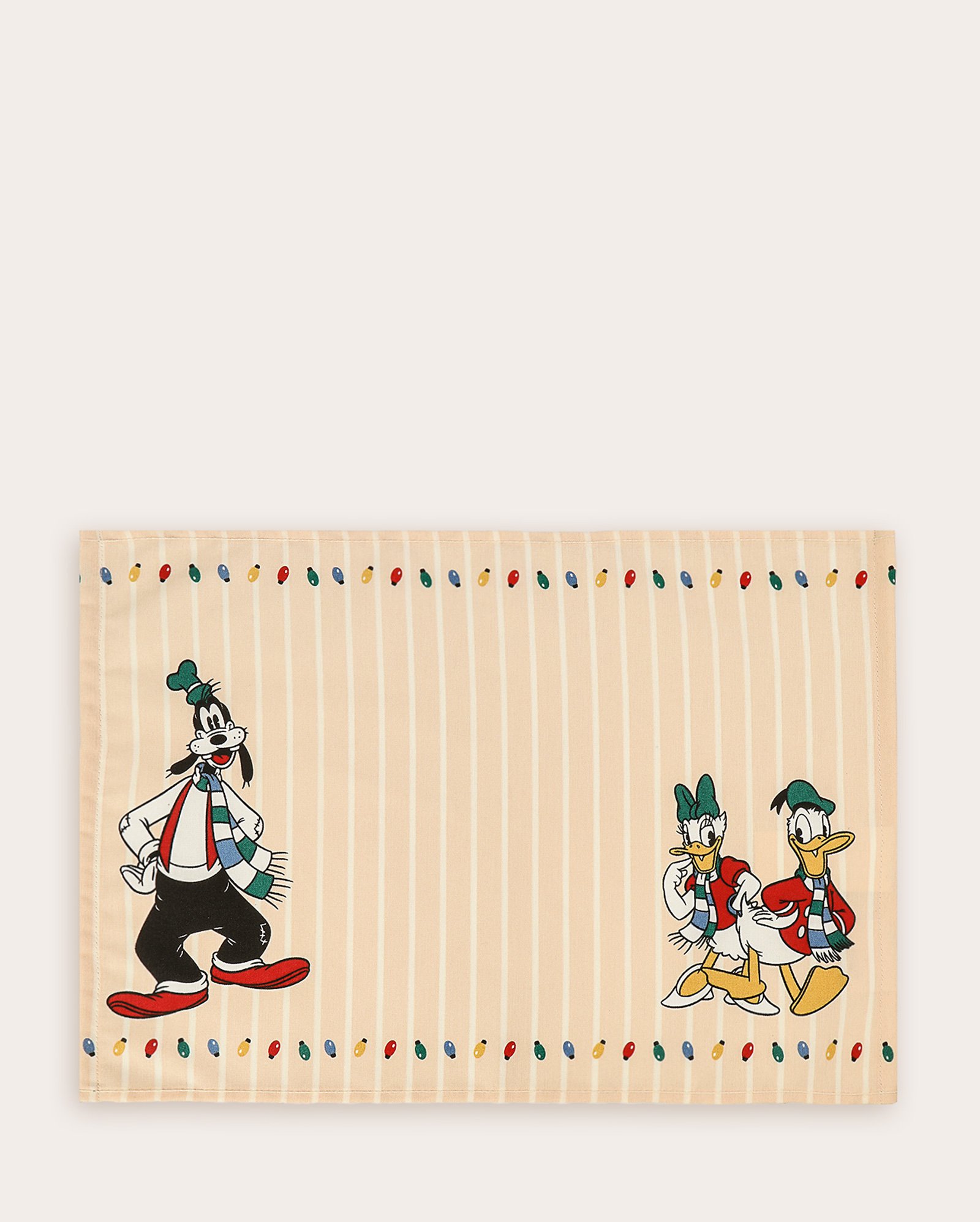 Jogo americano 2 peças natalino Mickey e amigos - bege | Disney