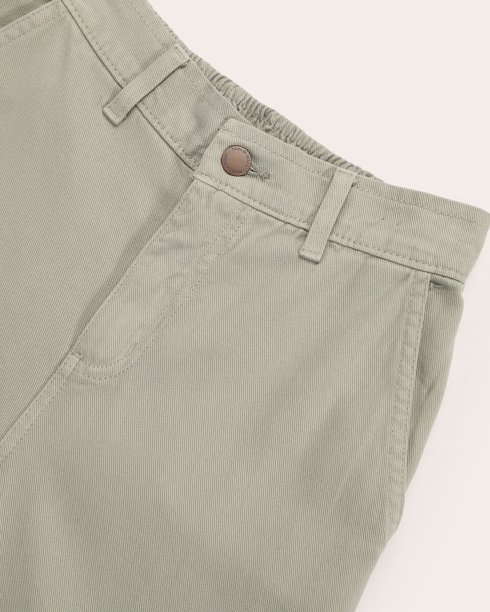 Calça sarja juvenil reta bolsos cargo - verde