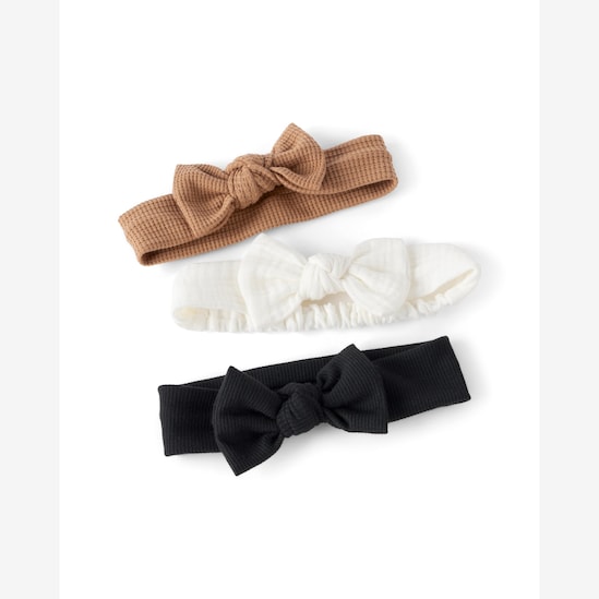 Kit faixa de cabelo bebê 3 peças com laço multicor | Carter's