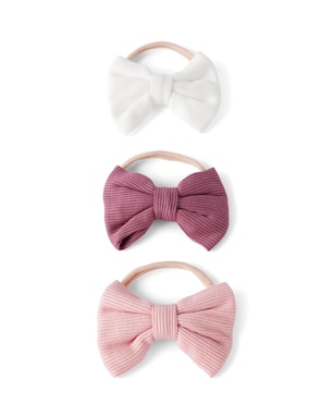 Kit faixa de cabelo bebê 3 peças com laço multicor | Carter's