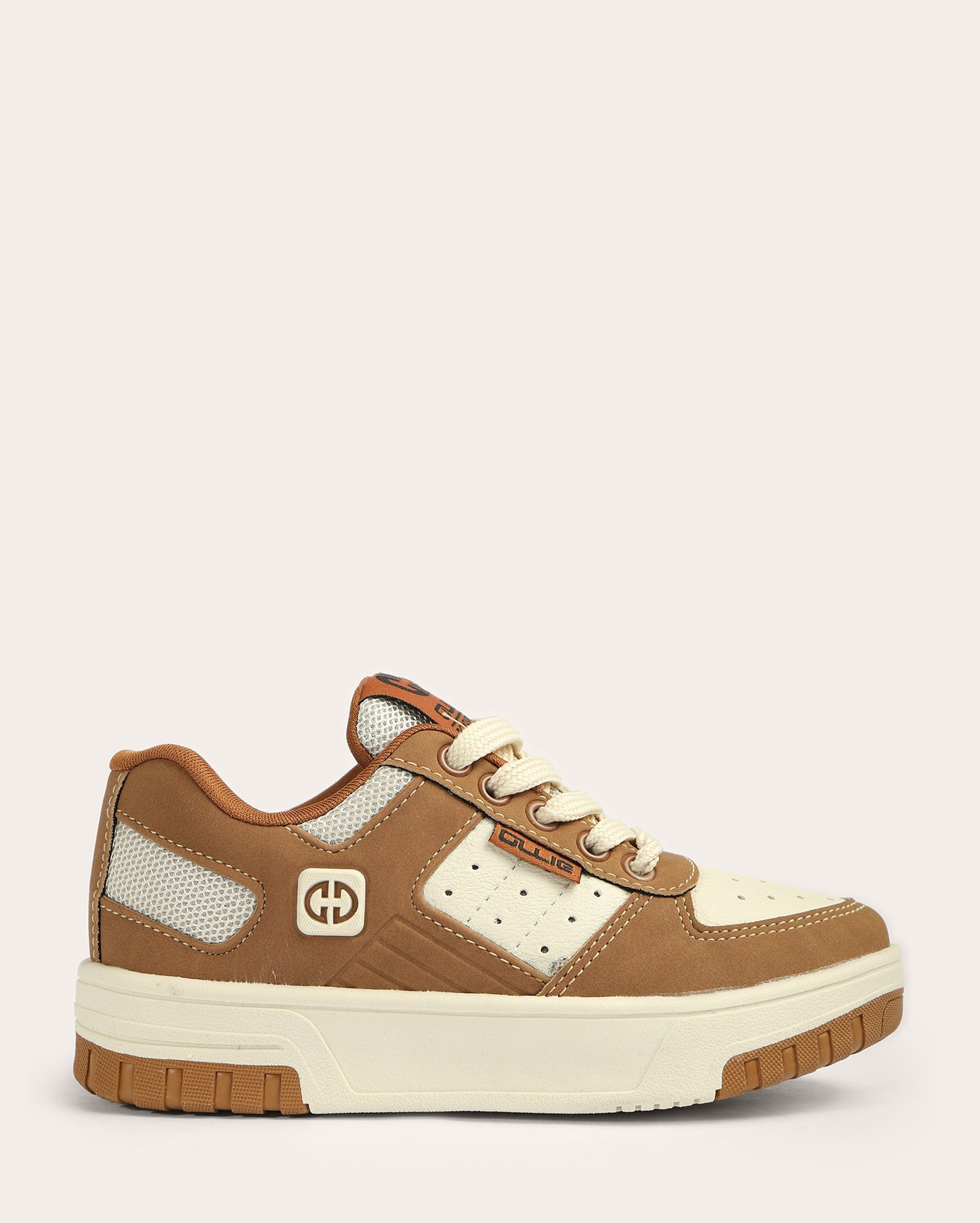 Tênis infantil casual com recortes Rocky marrom | Ollie