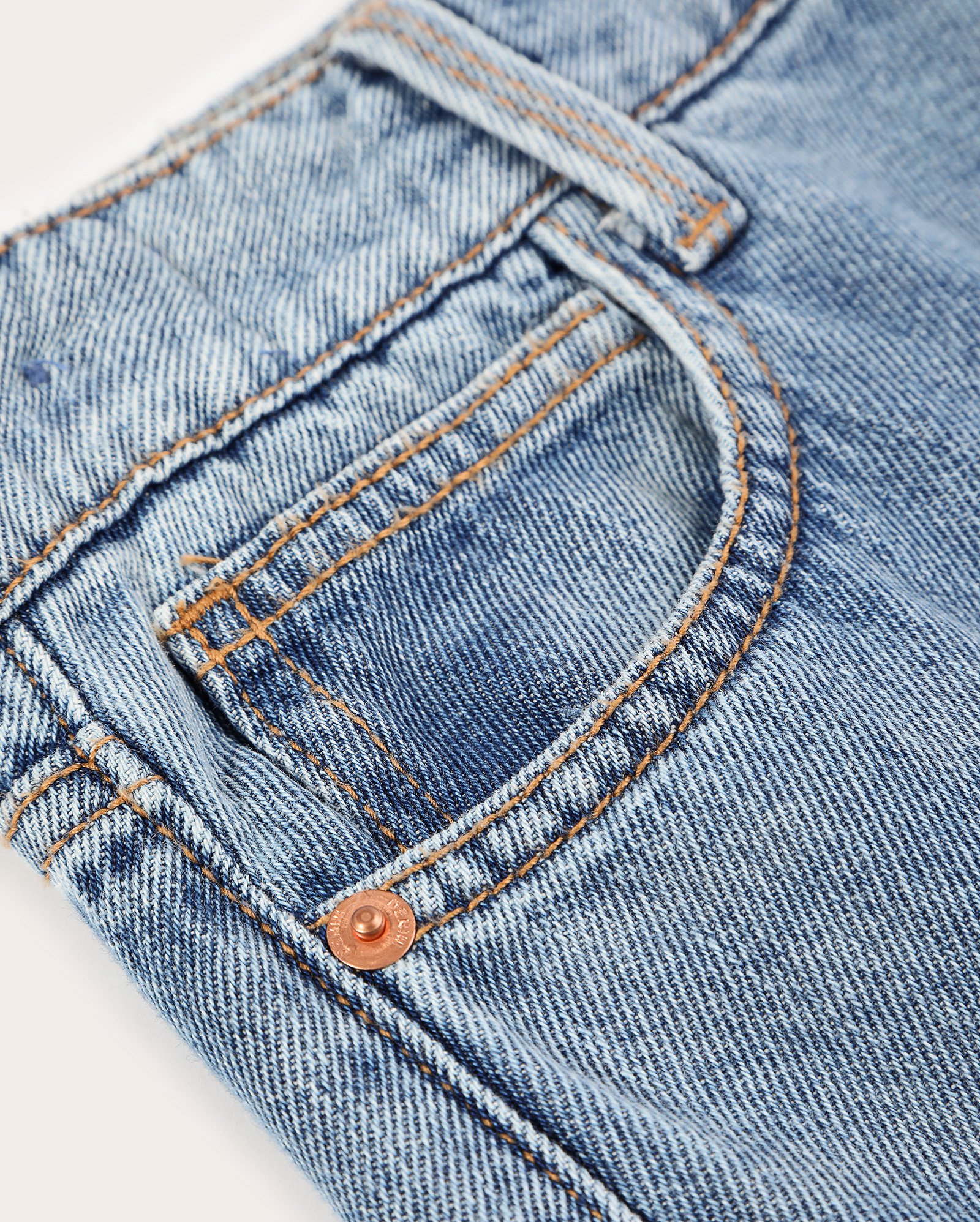 Calça jeans juvenil estonada wide leg - denim médio