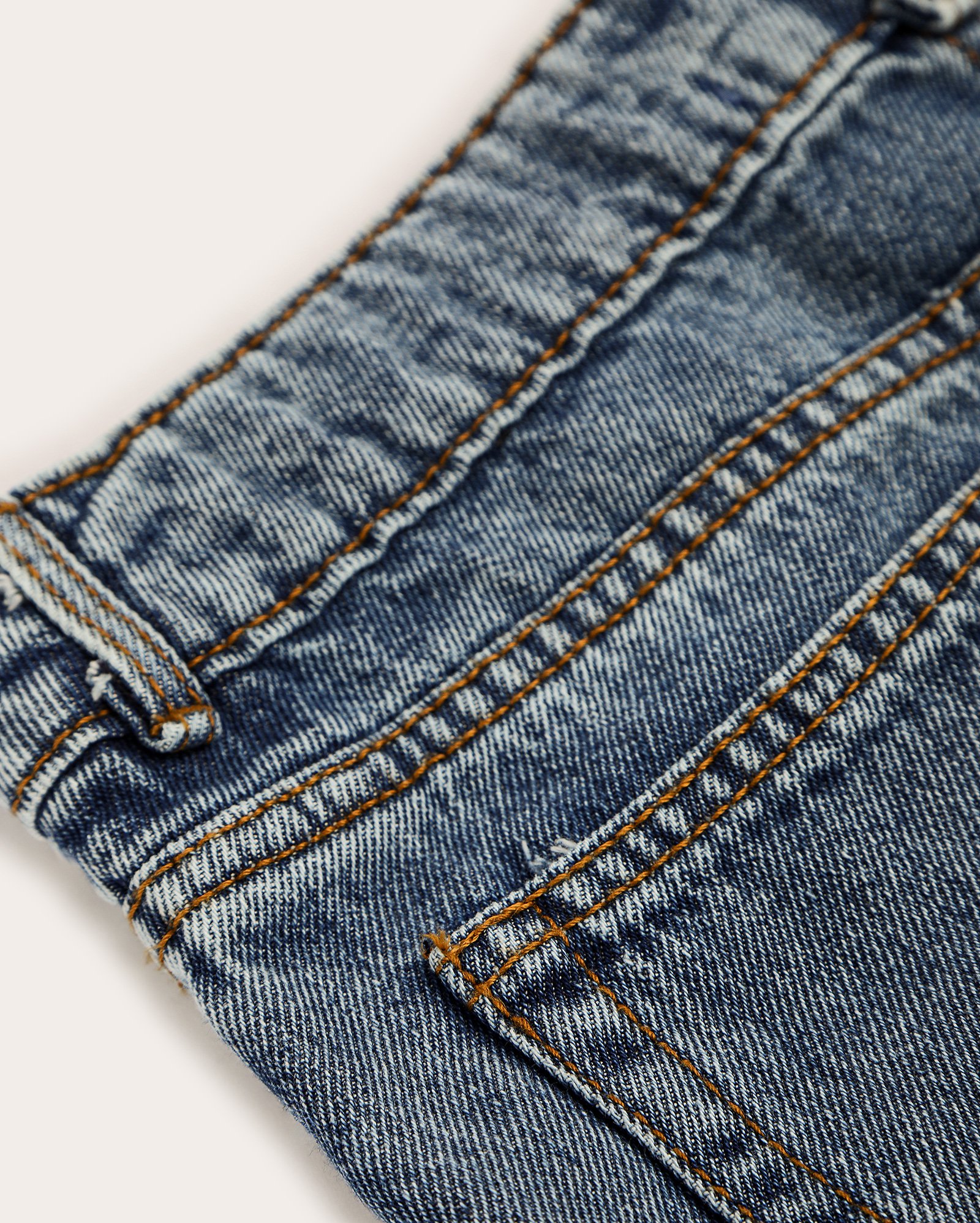 Calça Jeans juvenil wide leg estonada denim médio