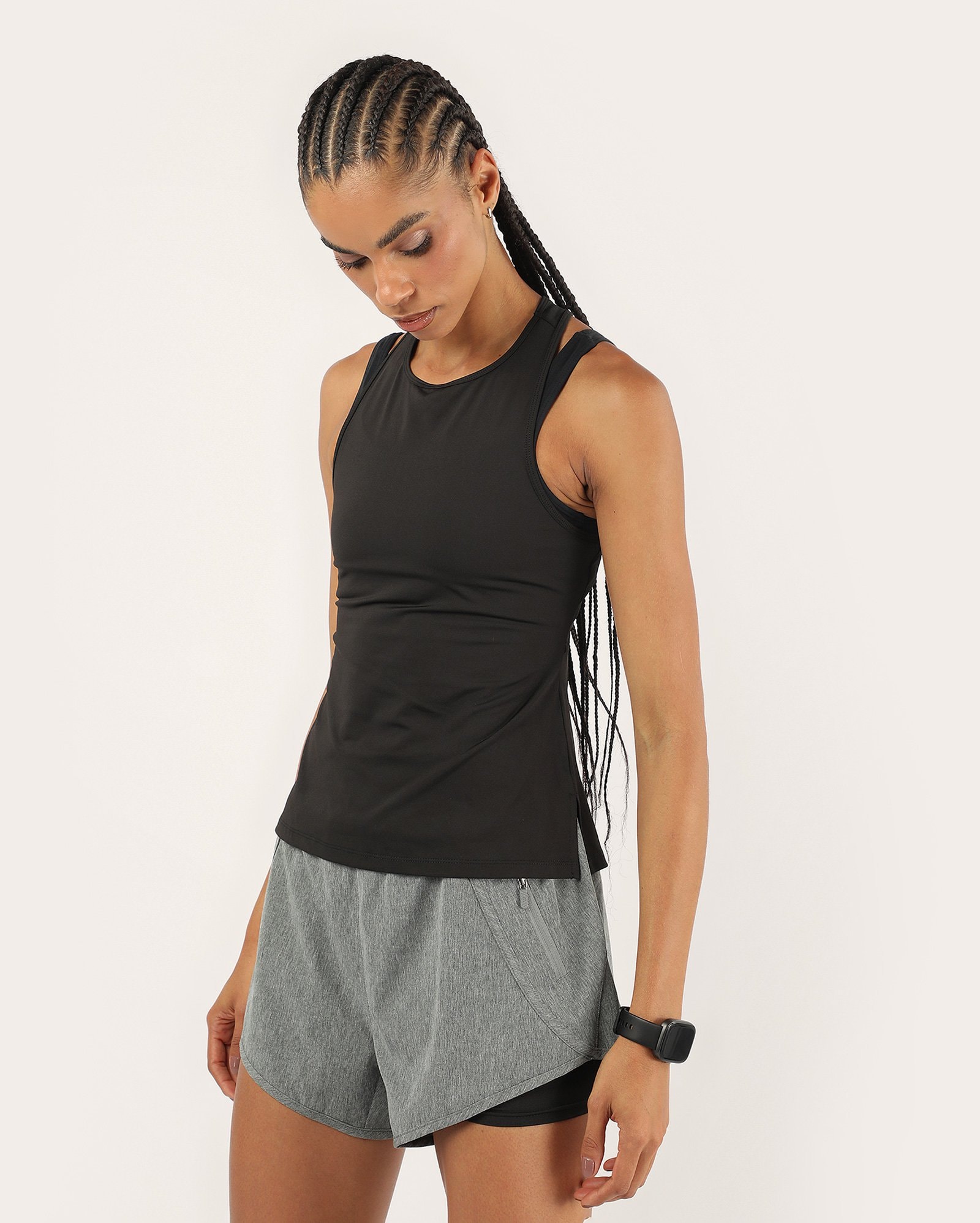 Regata esportiva feminina nadador ajustada - Preto | Body Work