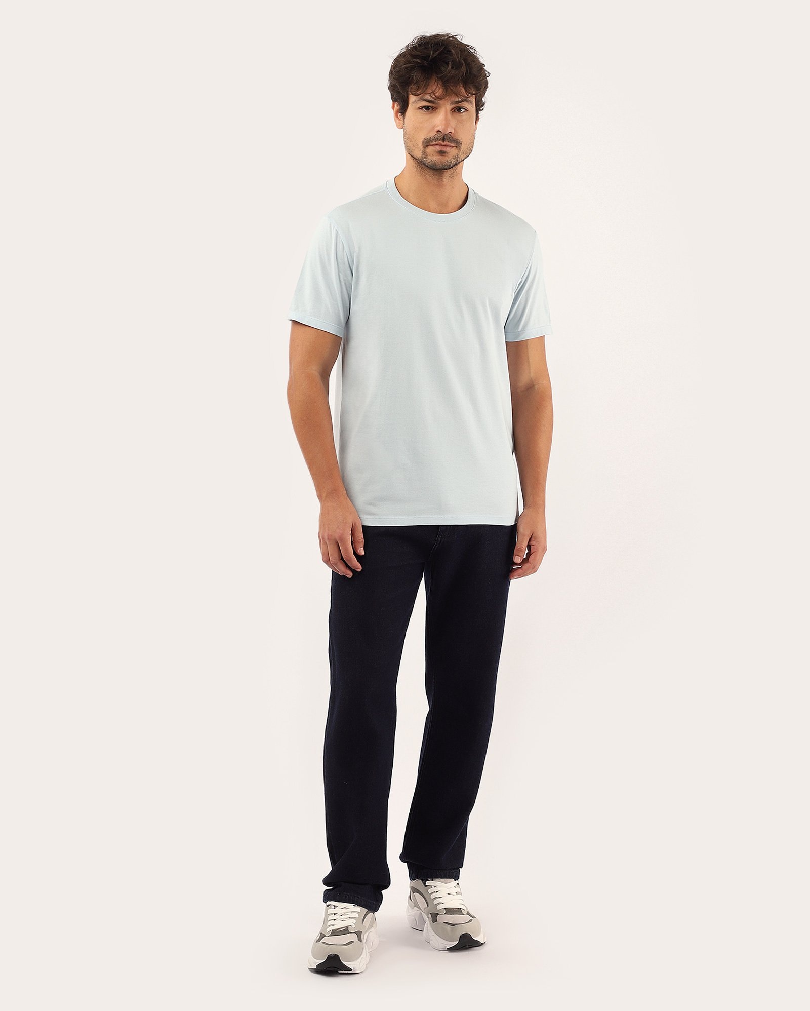 Camiseta masculina Essencial Regular - azul