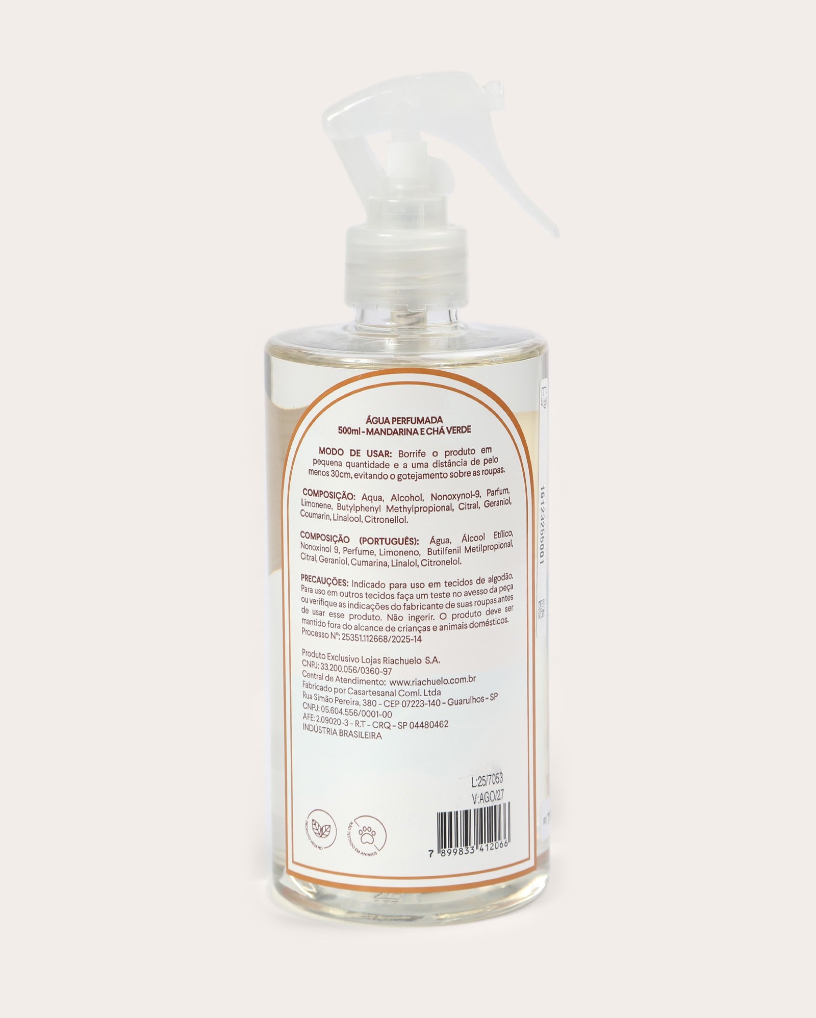 Água Perfumada Mandarina e Chá Verde 500ml | Casa Riachuelo