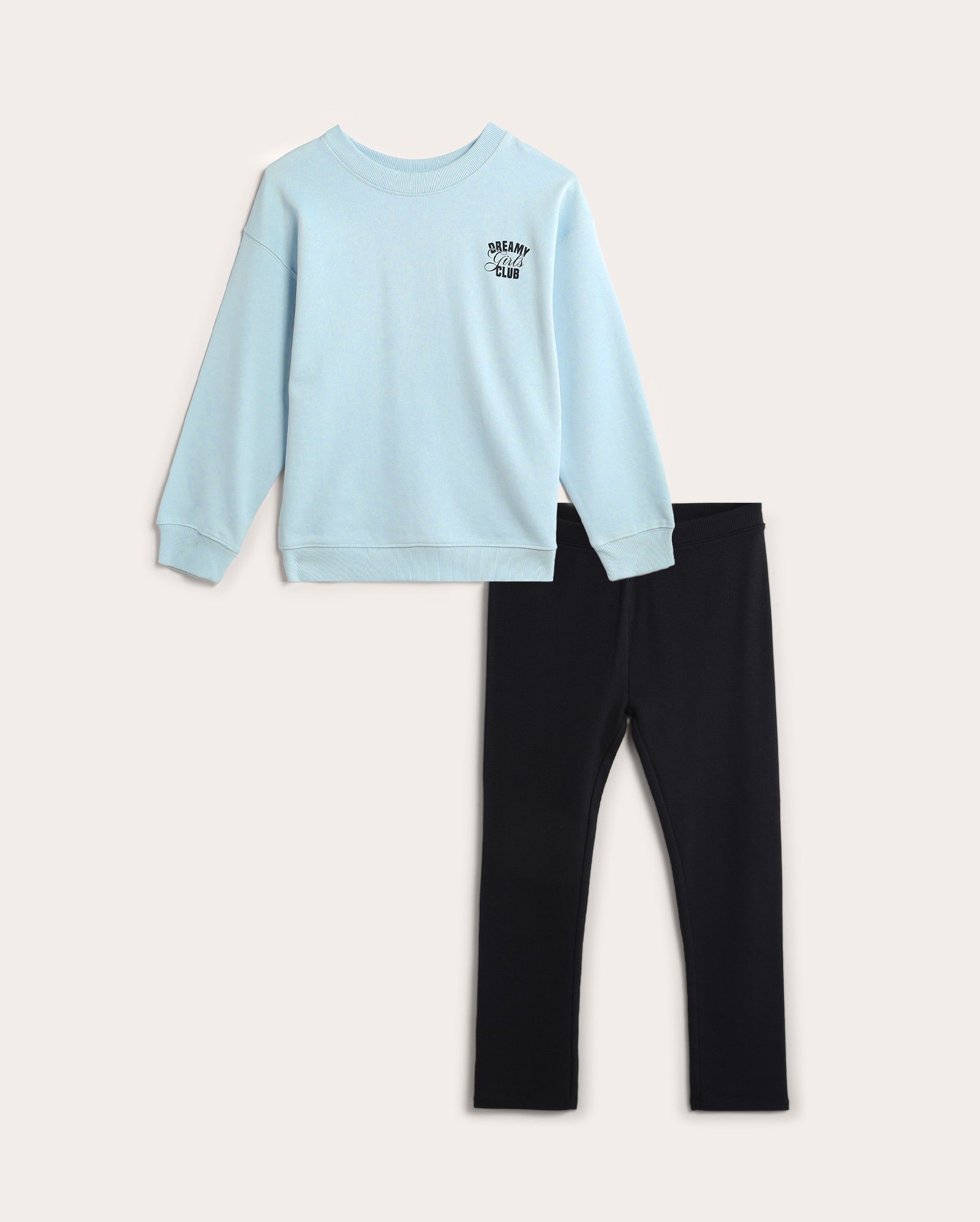 Conjunto longo infantil estampado 6-14A - Azul