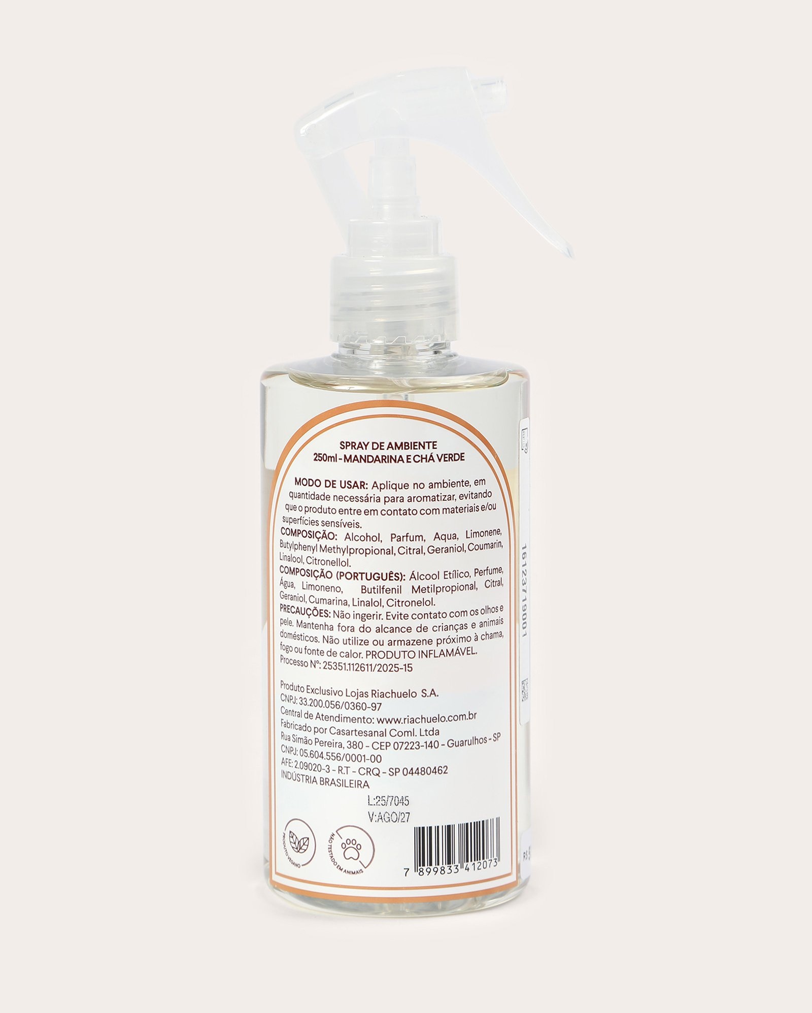 Spray de Ambiente Mandarina e Chá Verde 250ml | Casa Riachuelo