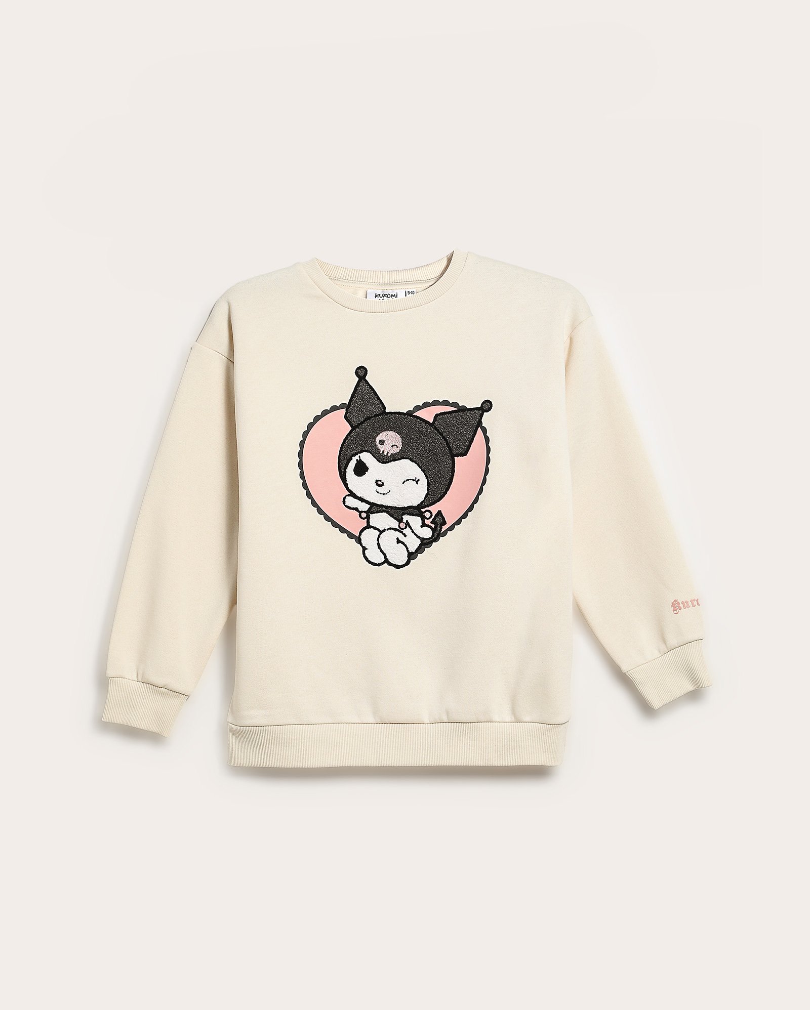 Blusa de moletom infantil Kuromi 6-14A - bege | Sanrio