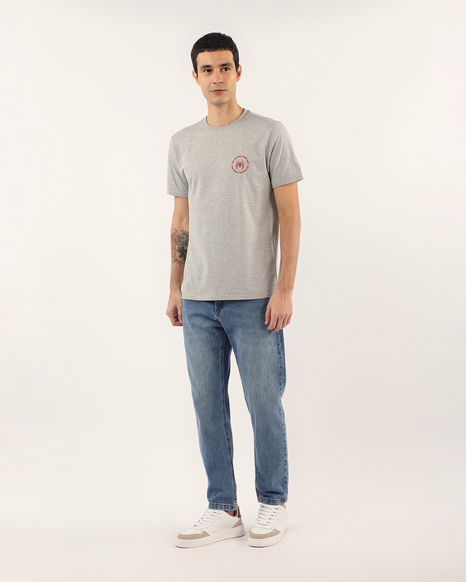 Camiseta masculina homem aranha mescla - cinza | Marvel