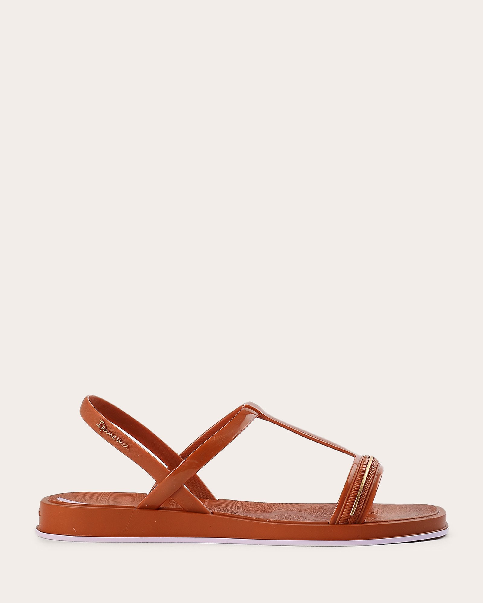 Sandália rasteira feminina Ipanema Glow marrom | Grendene