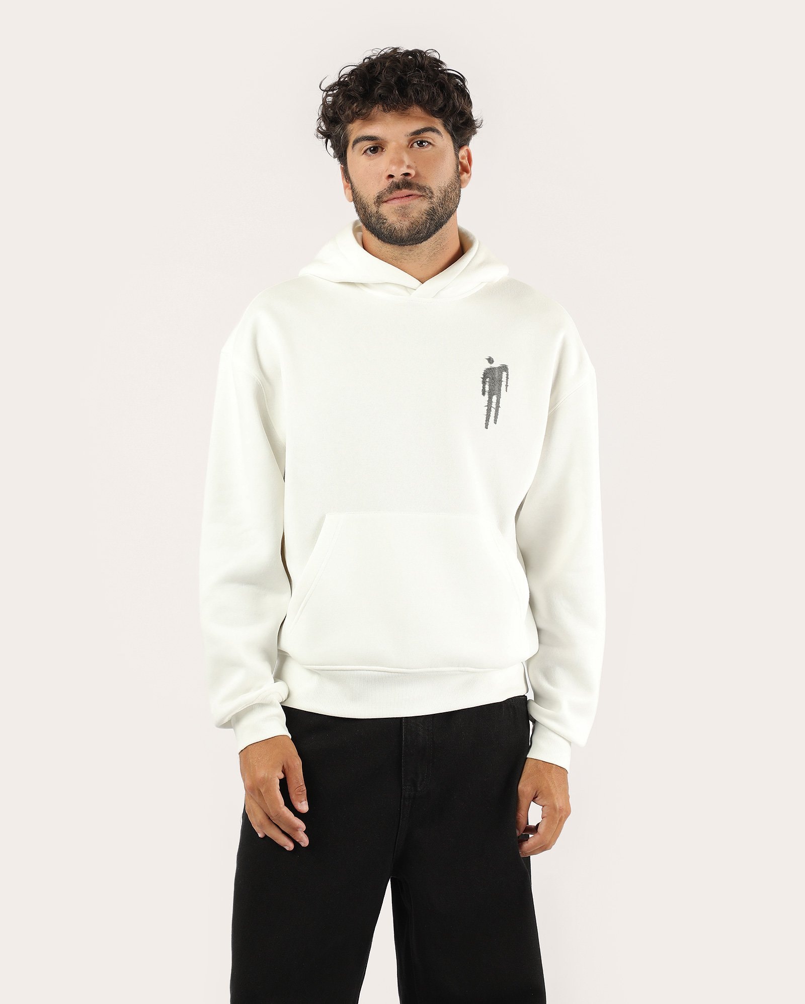 Blusa de moletom masculina oversized - off-white | Billie Eilish