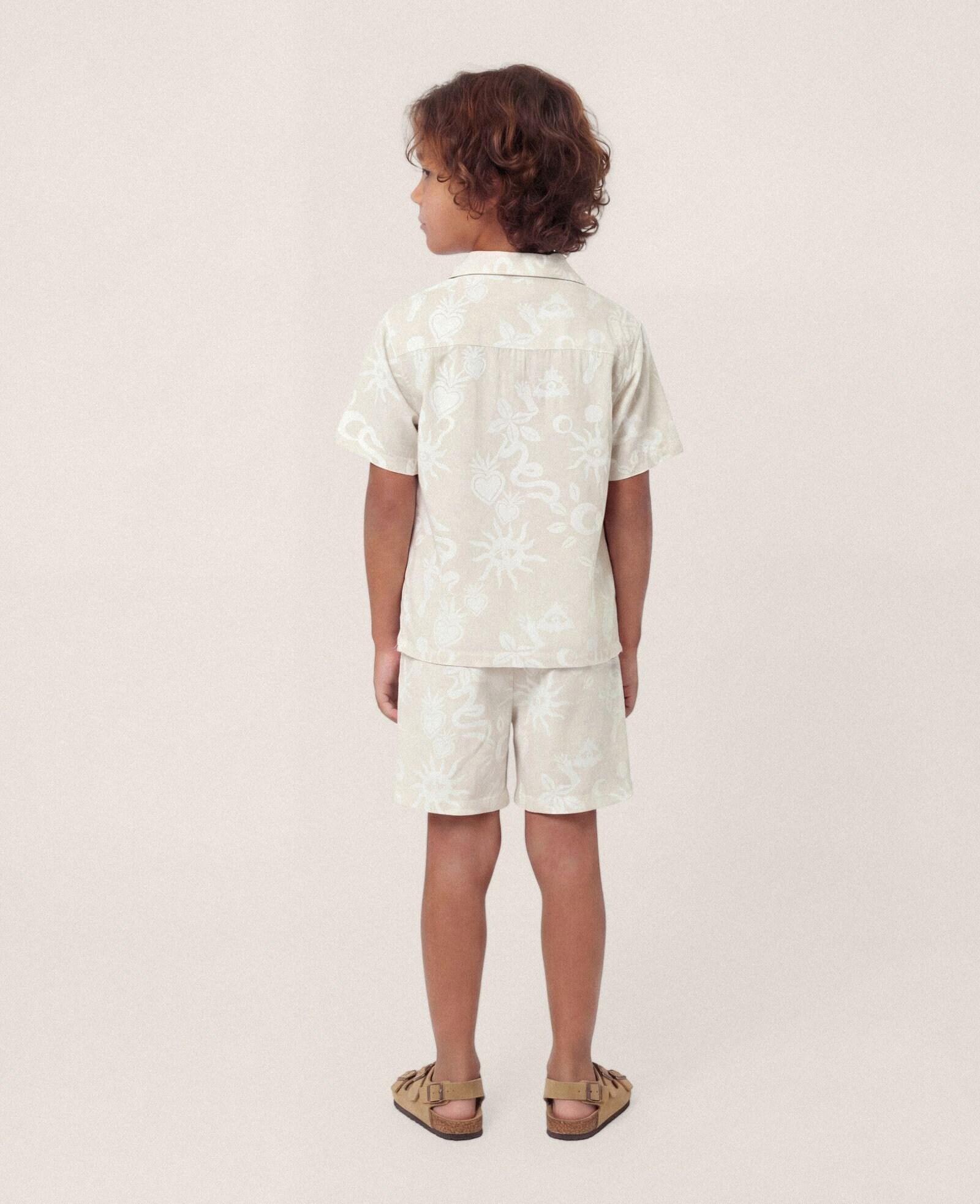Camisa Infantil viscose Helô Rocha 6-14A - bege — foto 4