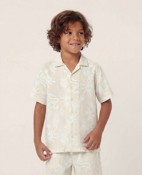 Camisa infantojuvenil viscose Helô Rocha