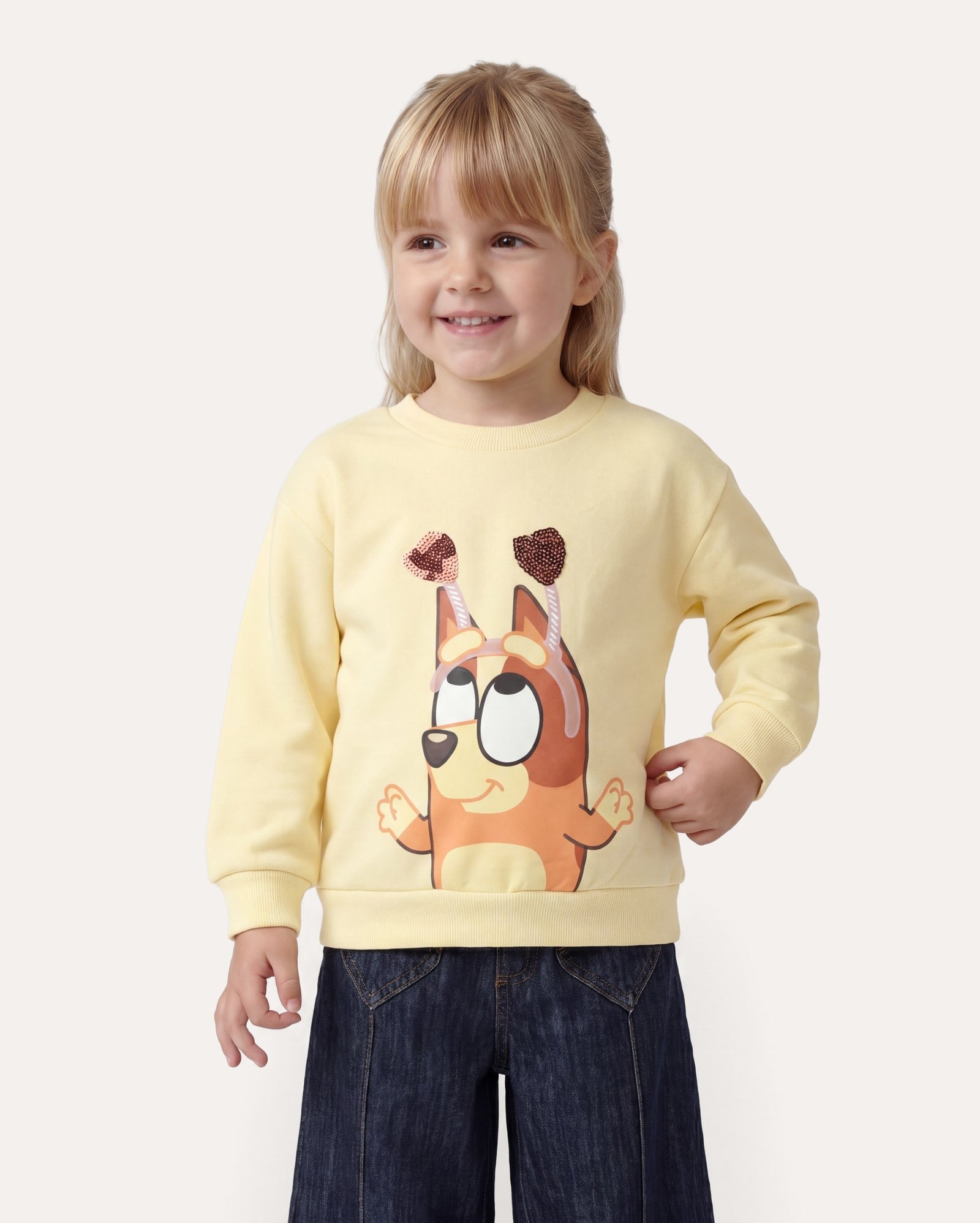 Blusa de moletom infantil com felpa Bingo 2-9A - amarela | BBC