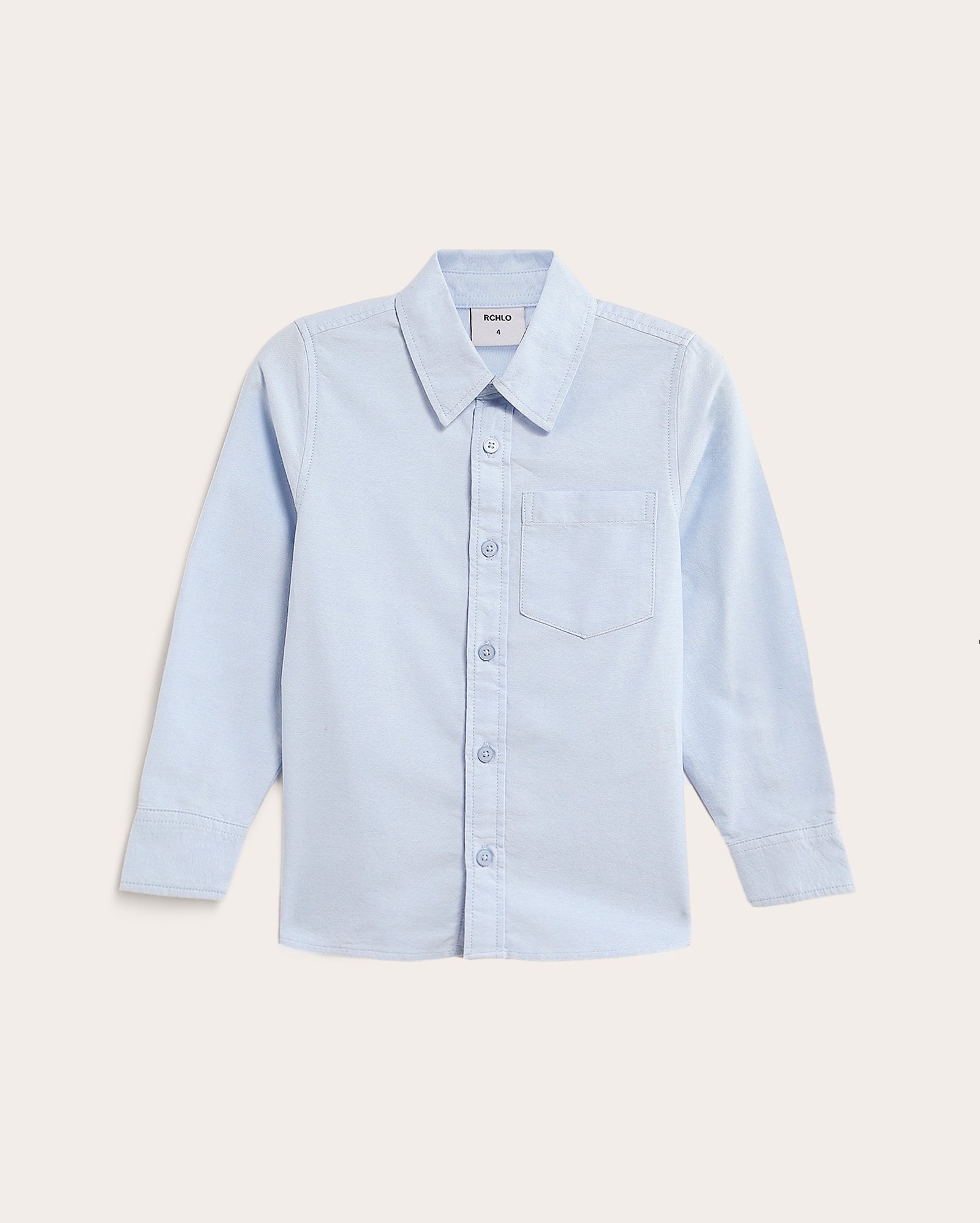 Camisa social infantil com bolso 1-6A - Azul Claro